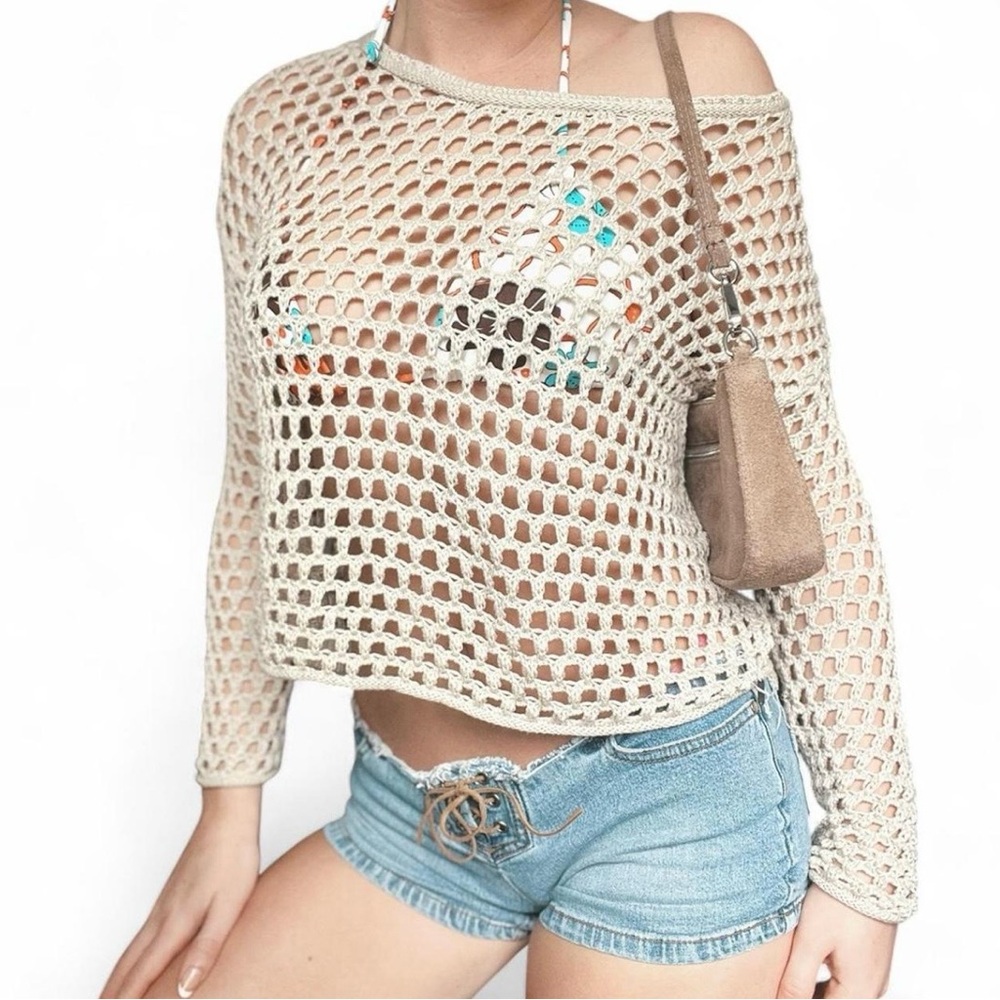 2005 Vintage Garage | Knitted Crochet Crewneck/Bathing Suit Cover
